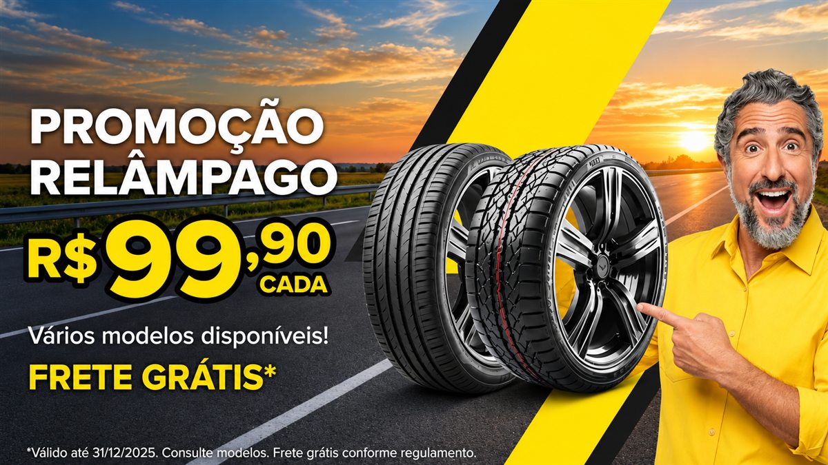 Promoção relâmpago — pneus com frete grátis